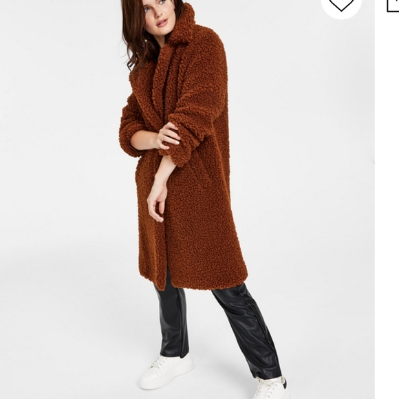 BCBGENERATION Women's Notch-Collar Teddy Coat, Created for Macy's - Picture 5 of 7